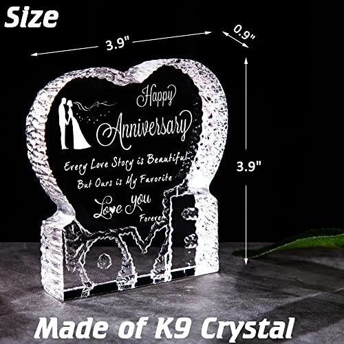 Zrenjhus Gift For Her Anniversary Wife Crystal Heart Shaped Romantic Gifts For Women Husband Couple Valentines Day #TOP2