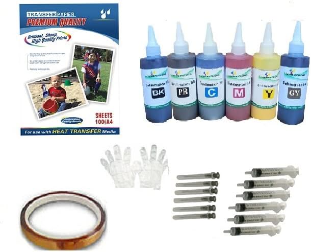 Vivid Colors VC - Botella de repuesto de tinta de sublimación de tinte de 20.3 fl oz 552 t552 para impresoras Ep ET-8500 ET-8550 Super Tank,