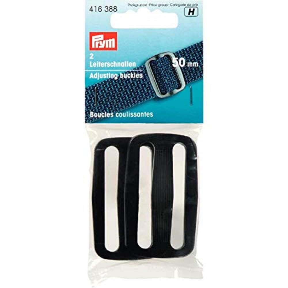 Prym - Adjusting Plastic Black (50mm) Buckles - 1 Unit
