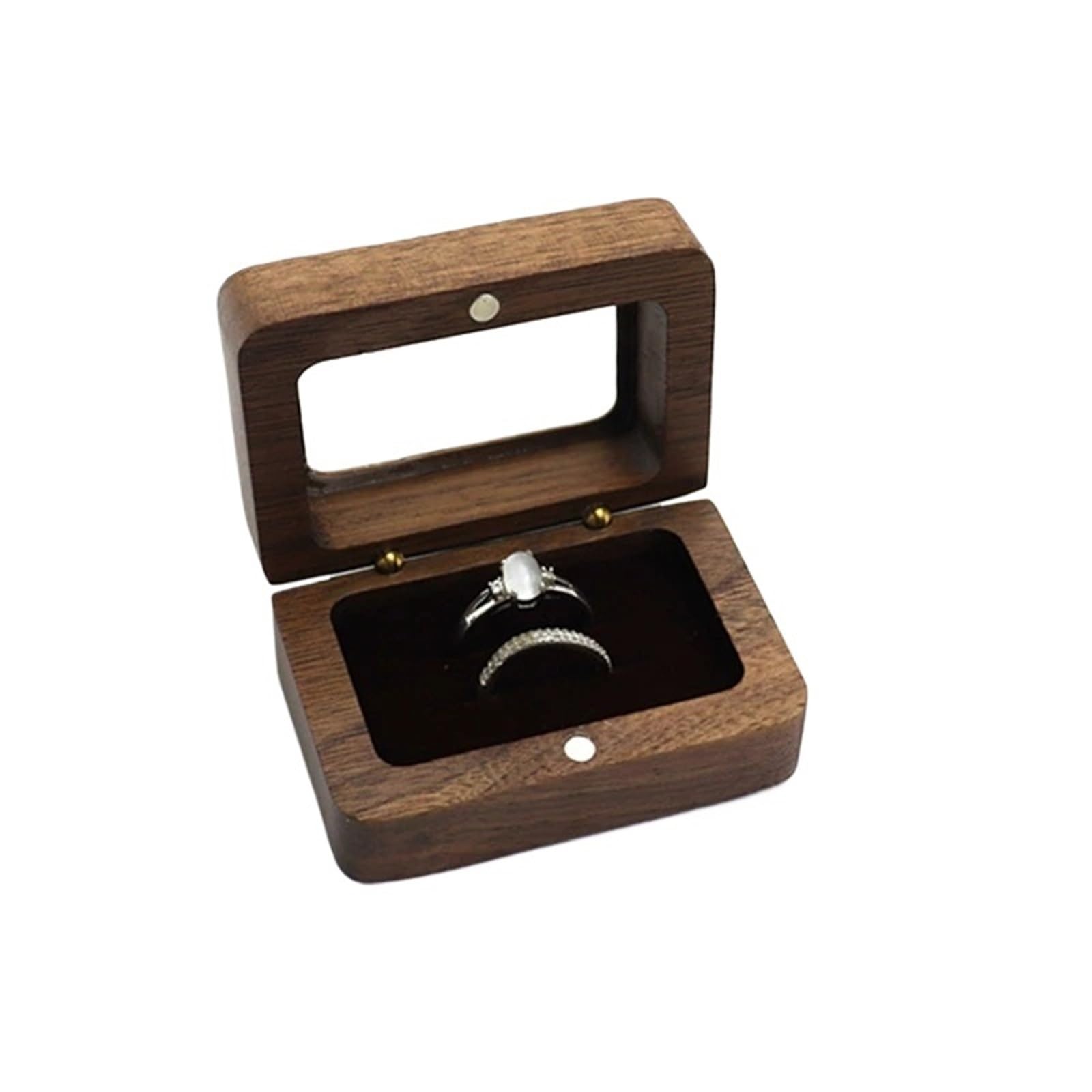 Wooden Ring Box Wood Engagement Ring Box For Proposal - Small Holder