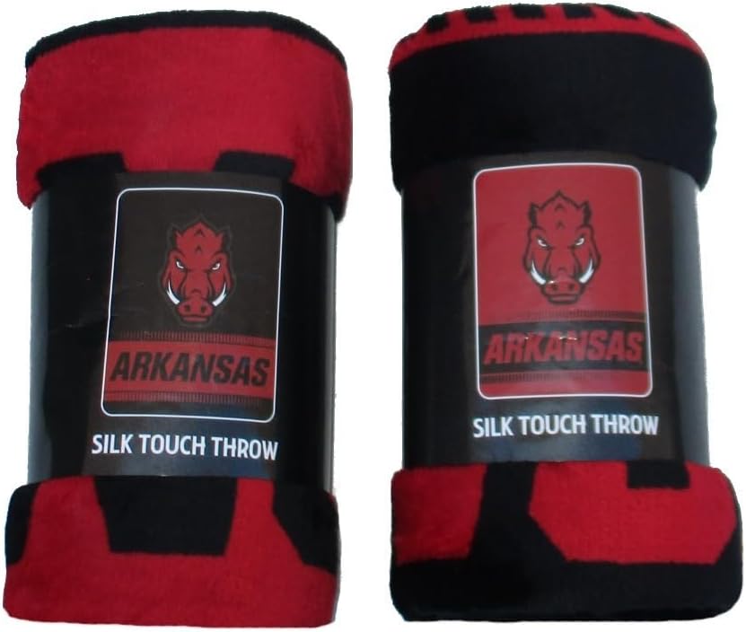 VF Arkansas Razorbacks Set of 2 Throw Blankets, 45" x 60" inches Polyester Team Colors