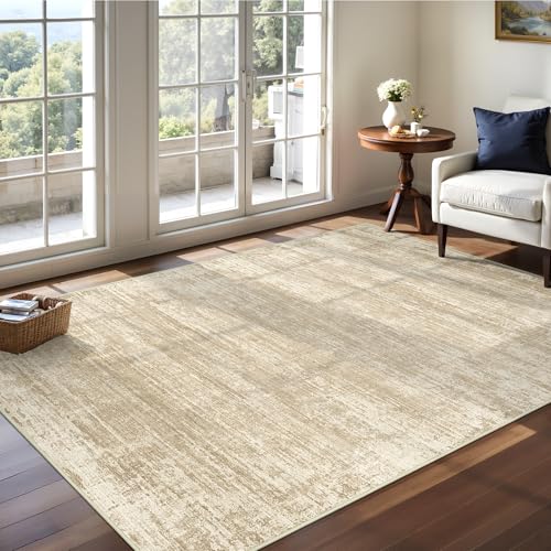 zesthome 3x5 Area Rugs, Modern Washable Rug, Non-Slip Rugs for Living Room, Stain Resistant Abstract Rugs, Ultra-Thin Indoor Area Rug 3x5, Home Decor Brown Rug