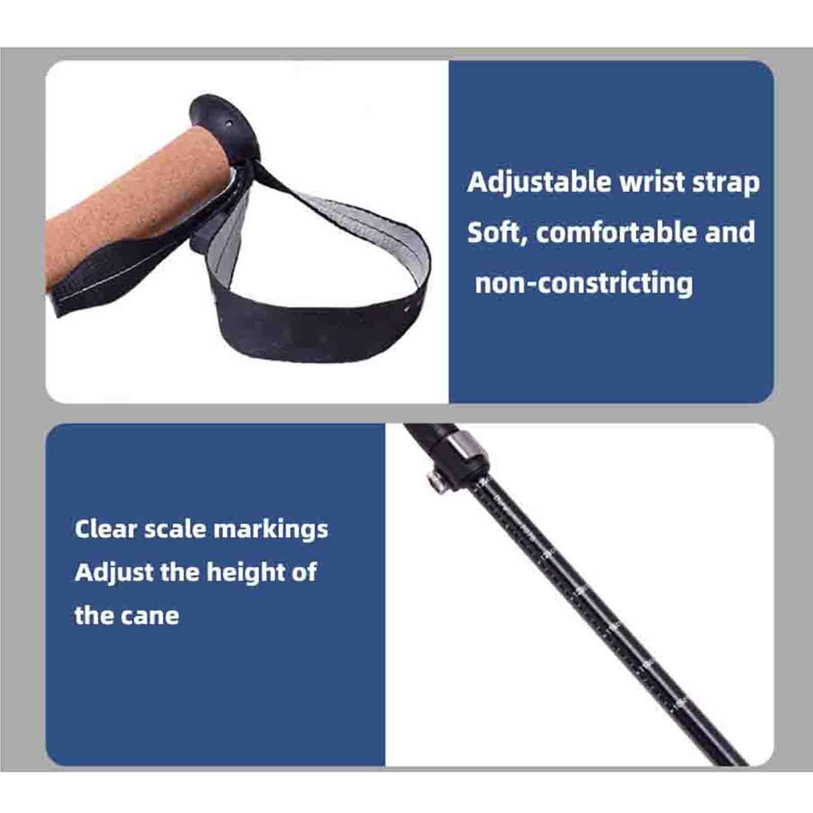 JUSHZ Bastones Senderismo Bastones Trekking Baston Regulables Adulto Aluminio para Mayores Bastón Plegable Senderismo para Caminar Mujer Mayor Exterior Deportes