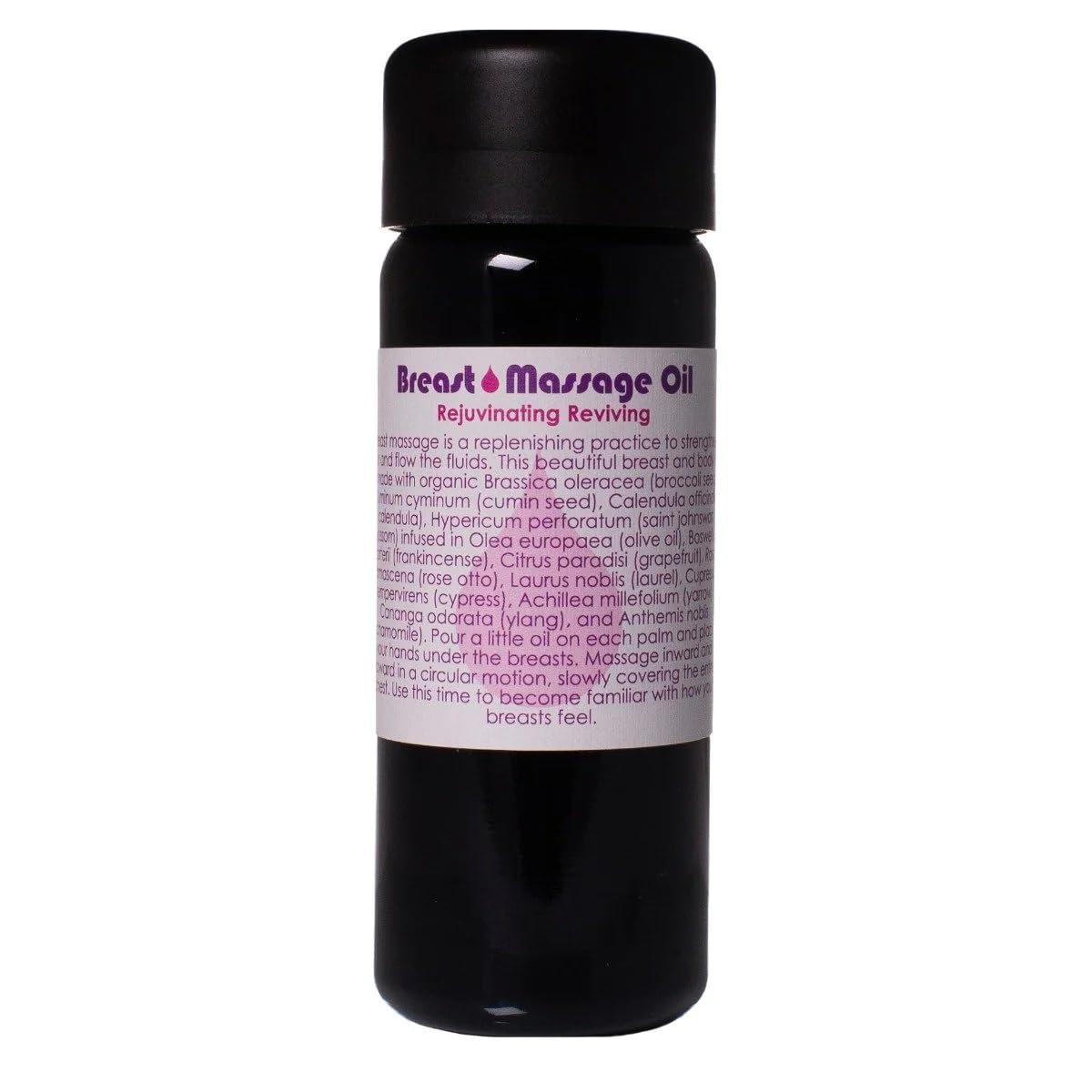 Living Libations - Organic Breast Massage Oil | Natural, Wildcrafted, Vegan Clean Beauty (1.7 fl oz | 50 mL)