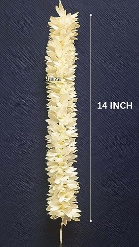 Image of Fabric Artificial gajra for hair bun juda accessories mogra jasmine for women pack of 4 pcs.White