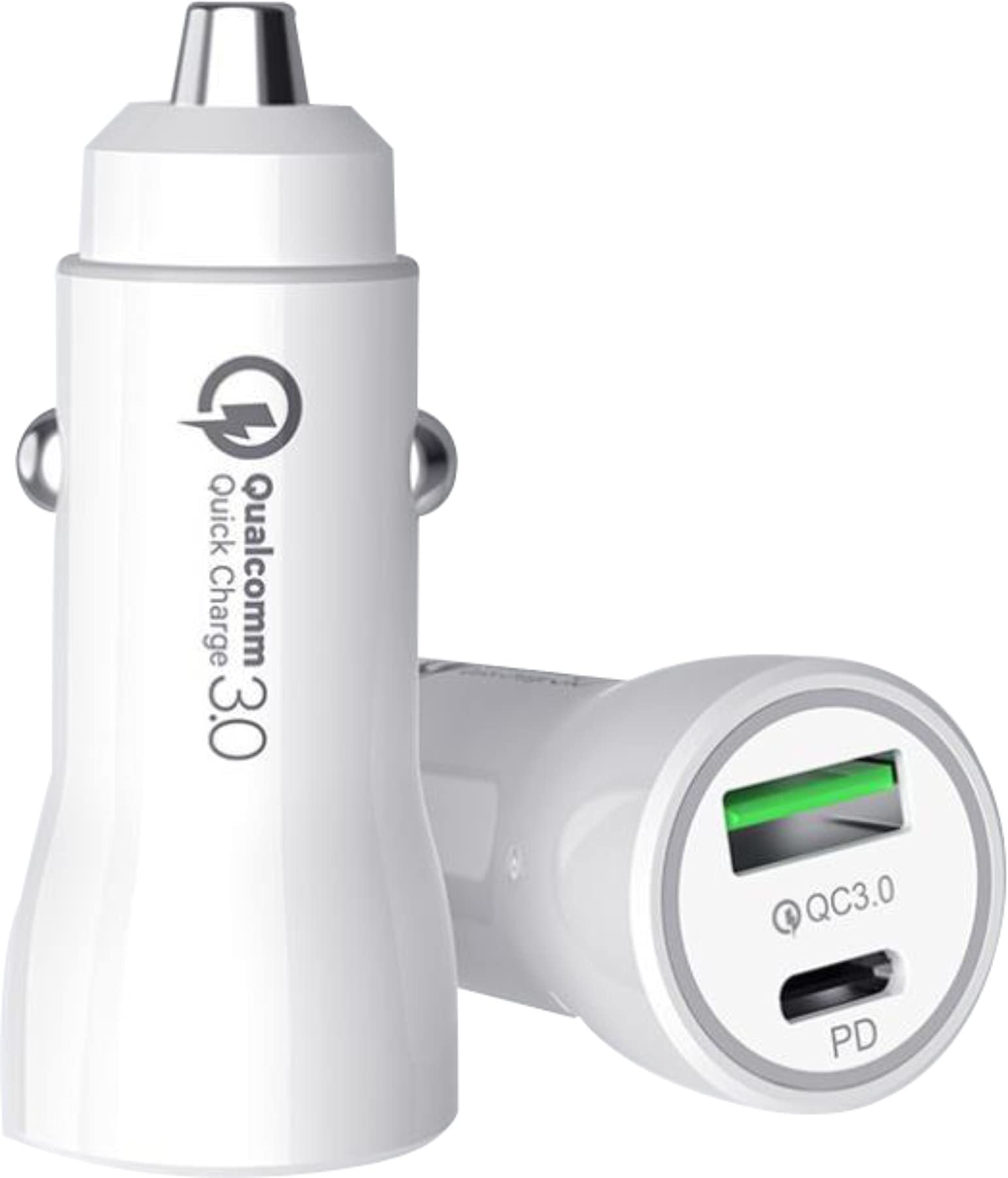 Branko USB+C Type Car Charger 38W [20W PD & 18W QC 3.0] Dual Port Fast Car Adapter for Mobile Phones - White (B097ZLGYN5) Amazon Price History, Amazon Price Tracker