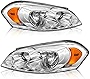 AXLAHA 2006-2013 Chevy Impala Headlights Assembly for 2014-2015 Chevy Impala Limited / 2006-2007 Chevy Monte Carlo Chrome Housing Amber Reflector Replacement Driver and Passenger Side