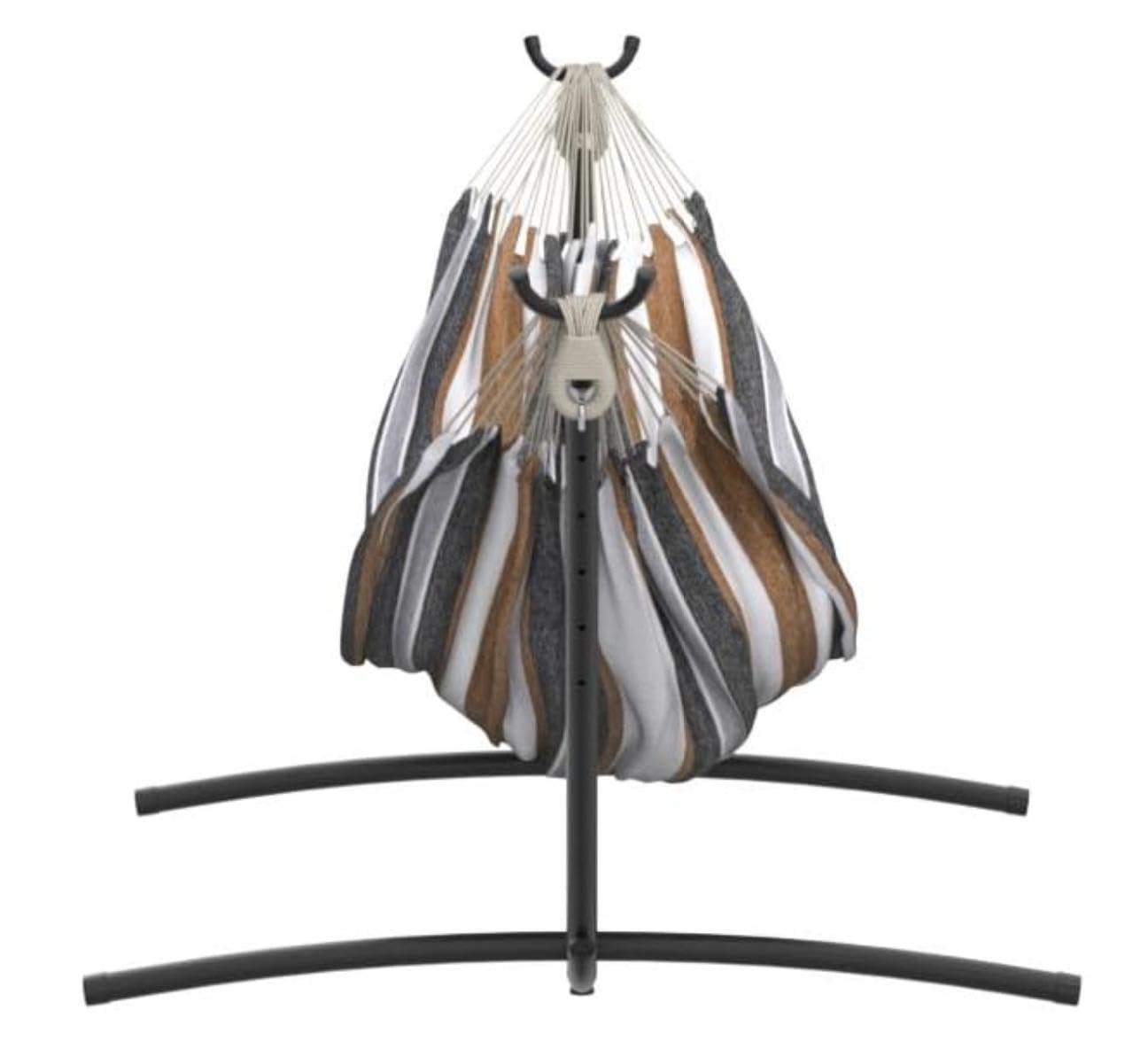 Amaca per Due Persone con Supporto Struttura in Metallo in Tessuto Resistente da Giardino Terrazza Piscina Esterno Campeggio con Borsa da trasporto, 117 x 300 x 100 cm