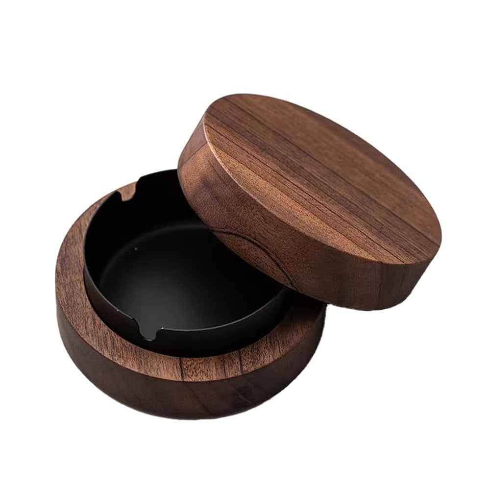 木製灰皿 収納付き 和風デザイン Amazon.co.jp: 木彫り手工芸灰皿、引き出し付き灰皿、木製たばこ