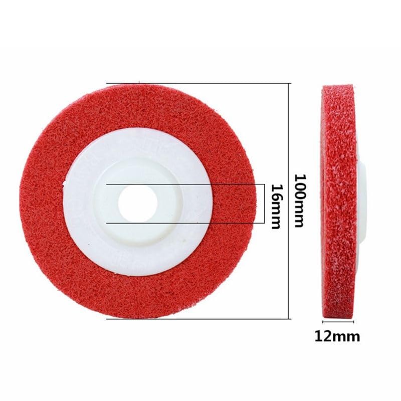 Grinding Wheels,Carving Disc, Fiber Polishing Wheel Non Woven Abrasive Disc 4inch Grinding(2pcs,12P)