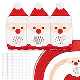 Diseño especial con imágenes impresas de Papá Noel, perfecta para dar un toque especial a fiestas de Navidad.