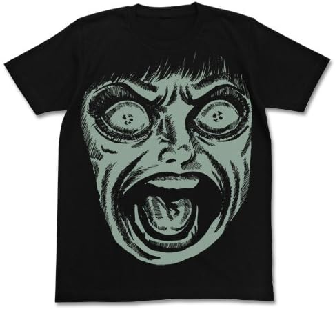 Amazon 楳図かずお 漂流教室フェイスtシャツ ブラック 黒 Sサイズ 漂流教室 美川さん Tシャツ アニメ グッズ Cospa コスパ アニメ 萌えグッズ 通販