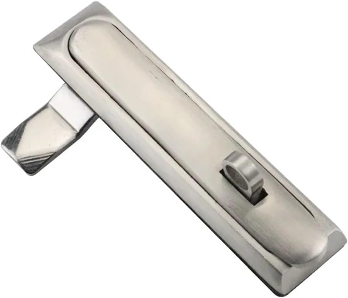 MS834 304 Stainless Steel Padlock for Distribution Box Door Lock Equipment Cabinet Lock All Stainless Steel Flat Lock 1Pcs