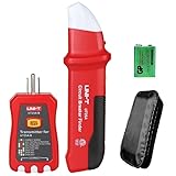 UNI-T UT25A Digital AC Circuit Breaker Finder and Tracker Kit with Electrical Integrated GFCI Outlet Socket Tester, Working on AC 90-120V, Adjustable Sensitivity Buzzer Indication, Flashing LEDs