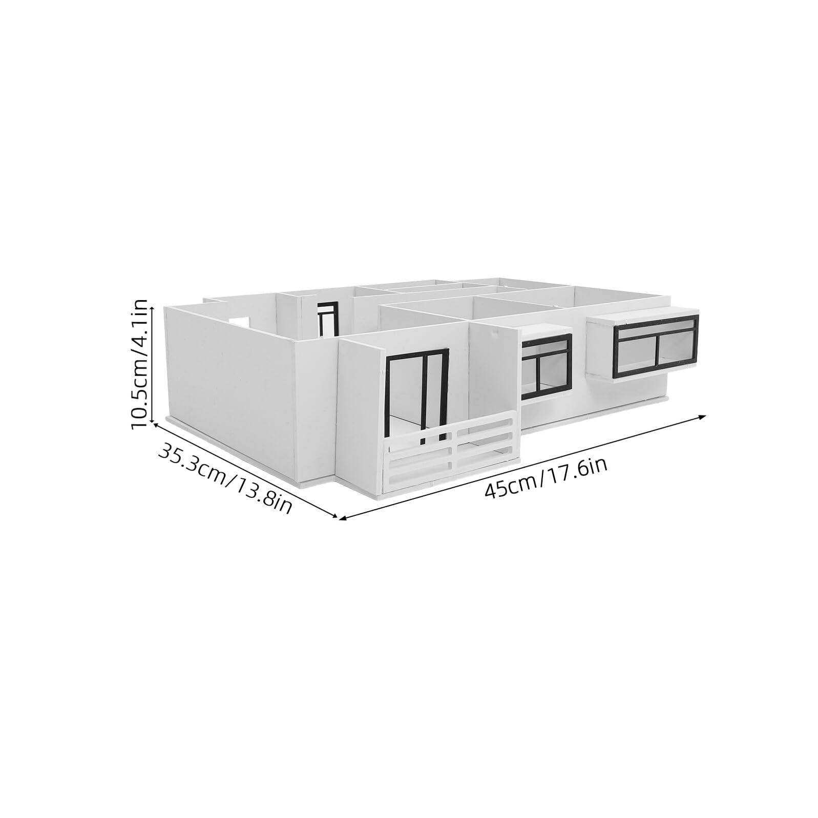 SOIMISS 25 Architekturmodell Selbstgemacht Satz Wohnungsmodellbausatz mit Klarem Raumlayout Miniaturhaus Bausatz ohne Innenausstattung für Modellbau und Architekturlernen
