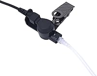 Vista 4 de TC-320 Walkie Talkie Auricular 0.098 in 1 Pin Tubo Acústico Pieza de Oído con Micrófono PTT para Talkabout T200 T210 T260 T600 T800 Compatible