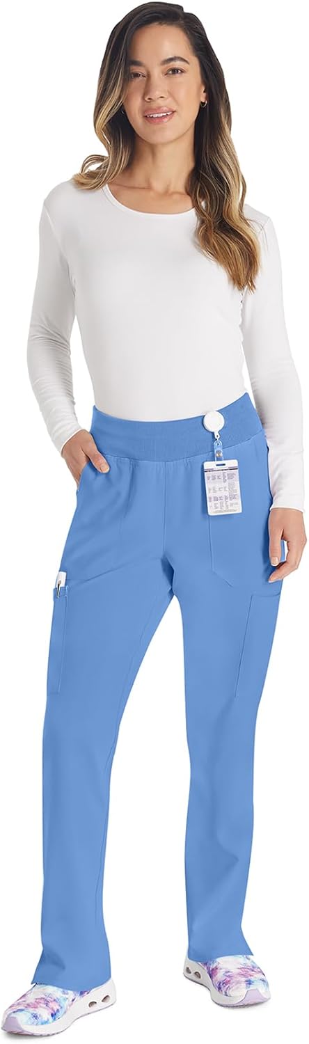 EDS Essentials Scrubs for Women, Yoga-Inspired Pull-On Pant with Four-Way Stretch and Moisture Wicking DK005 - Image 7