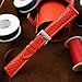 Handdn Handmade Rally Swift Leather Watch Strap, Quick Release Leather Watch Band 16mm 18mm 19mm 20mm 22mm 23mm For Men And Women (Red)