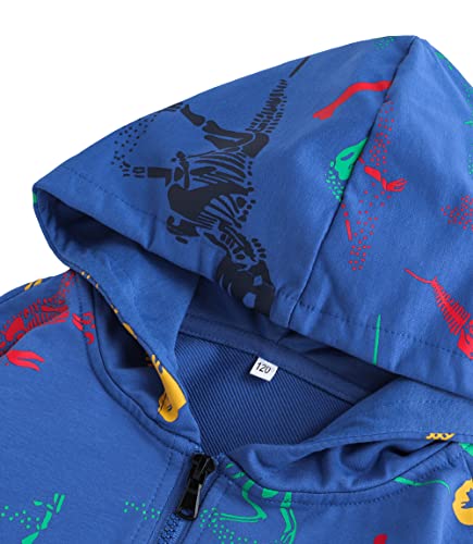 TLAENSON Kids Dinosaur Hoodies for Boys Girls Pullover Hooded Toddler Sweatshirt3