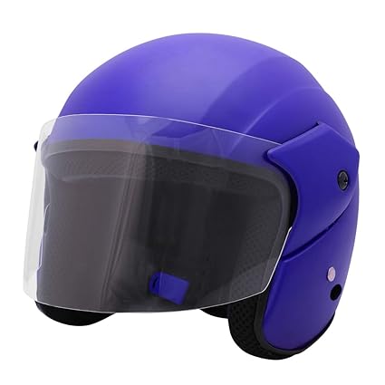 Benz Ranger Plus (ISI Certified) Open Face Helmet (Blue Matte)