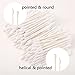 400 Pcs Cotton Swabs Double Precise Tips with Cardboard Sticks Cotton Disposable Buds for Makeup Cleaning Painting(Pointed and Spiral Head, Pointed and Round Head)