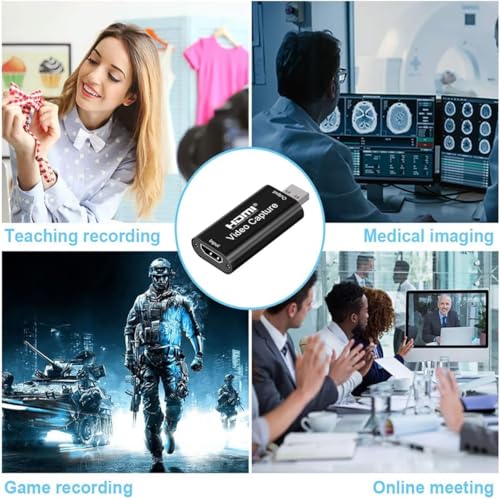 Image of BigPlayer USB 2.0 HDMI Video Capture Card HDMI to USB Converter for Streaming, Recording, Game Capture, Video Editing - Supports 1080p, Plug & Play