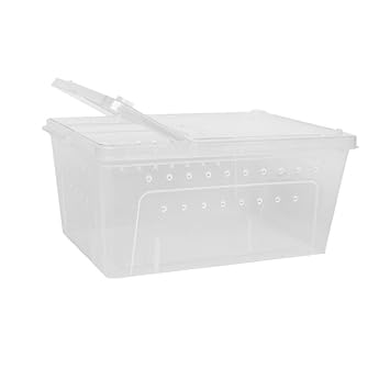 Meri Shopp Pet Aquatic Reptile Breeding Box Transport Case Feeding Hatching Tank H4