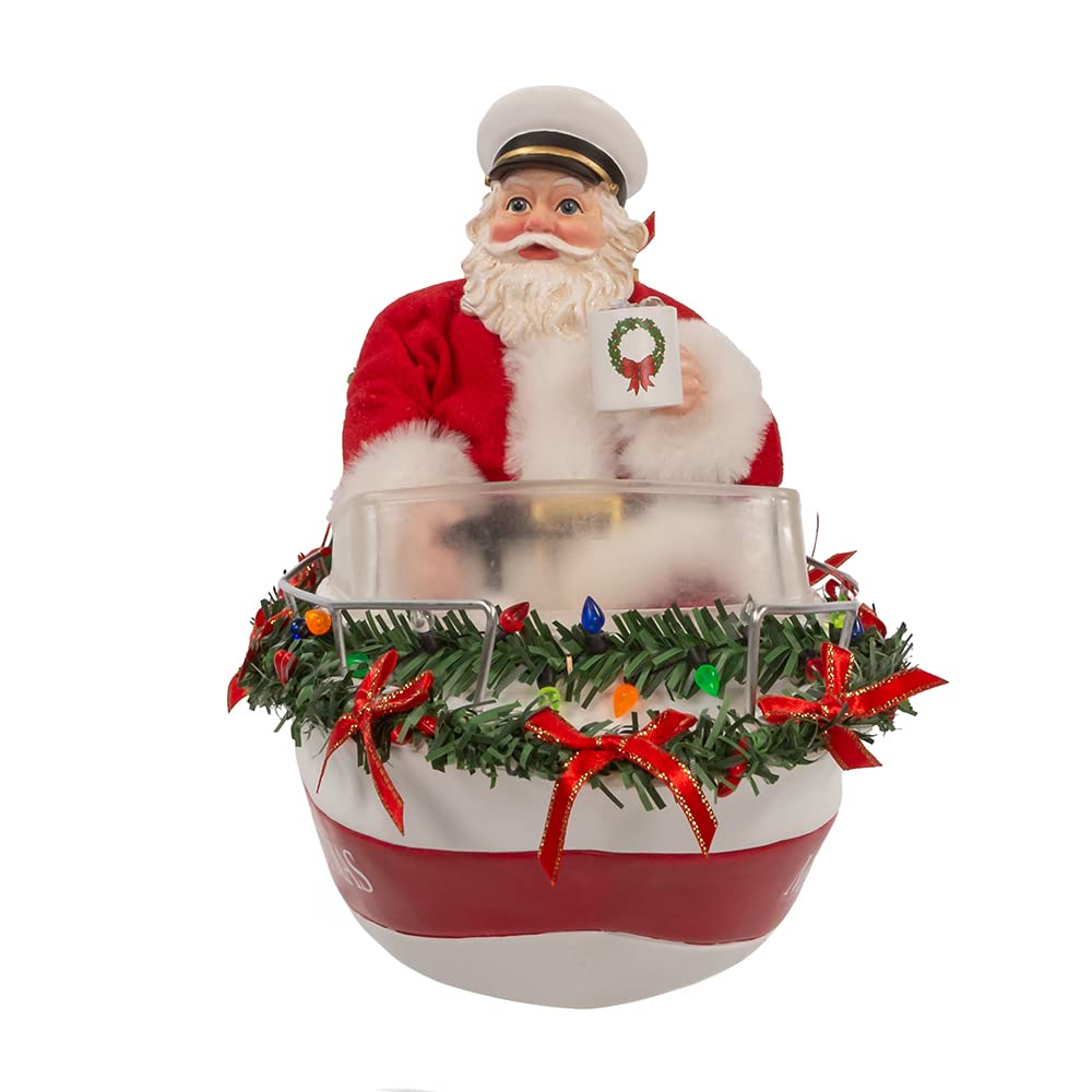 Amazon.com: Kurt Adler 8-Inch Fabriché Boat Captain Santa : Home