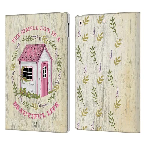 Étui portefeuille en cuir Apple iPad 10.2 Head Case Designs Maison de Campagne