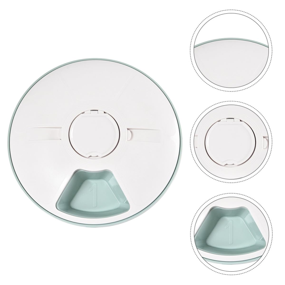 Comedero Automático para Perros Temporizador y 6 Comidas, Diseño Desmontable y Base Antideslizante, Adecuado para Colocar Esquina