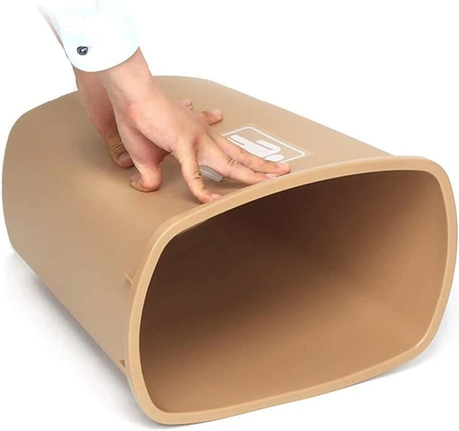 Miniatura 3 de NTIYOU Botes de basura comerciales de plástico Brute sin tapa, para laboratorio, oficina, saneamiento, basura, reciclaje (color rojo rosa, 30 litros)