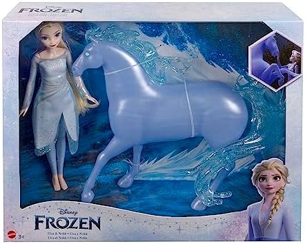 Mattel Disney Karlar Ülkesi Elsa ve Güzel Atı Nokk Disney Karlar Ülkesi oyuncakları, Elsa bebek ve Su Nokk'u figürü HLW58 - Görsel 6