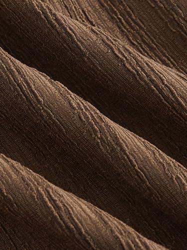 SOLY HUX Women's Button Down T Shirt Collared V Neck Bell Long Sleeve Casual Tops4