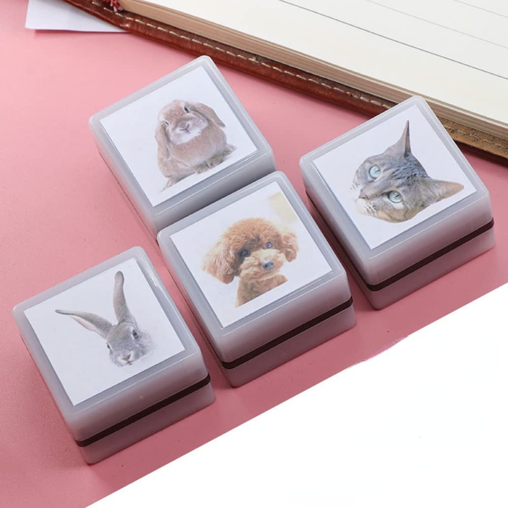 Portrait personnalisé de chat et chien en tampon encreur de haute précision