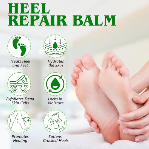 Cracked Heel Repair Cream, Heel Balm, Foot Cream for Cracked Heels and Dry Skin,Calluses Feet, Cracked Heel Repair Balm, Hydrates and Softens Dry Feet, 70G (Tea Tree) - Image 2