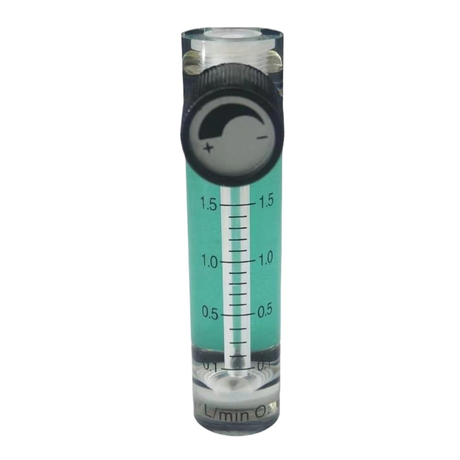 Medidor de Flujo de Aire Regulador de Gas， Caudalímetro rotámetro de oxígeno y Aire gaseoso con válvula de presión de 0,1 MPa(Length 93mm,18 LPM)