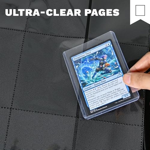 Classeur pour chargeur par le haut rigide bleu de haute qualité avec 16 poches double face