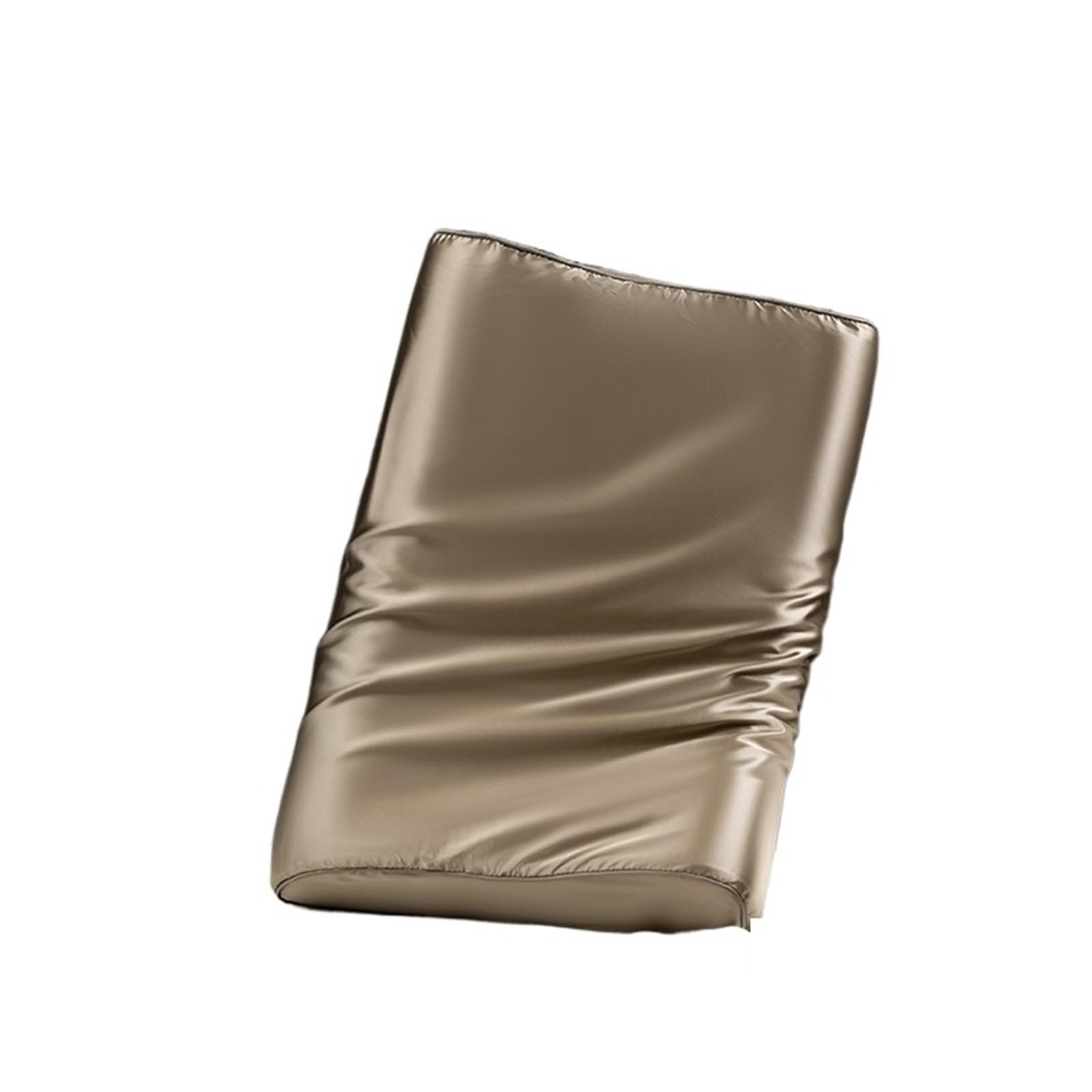 LYXYGMV Satin Silk Pillowcase Pillow Solid Cushion Cover Decorative PillowCase for Bedrooms(Gold,1PCx30x50cm)