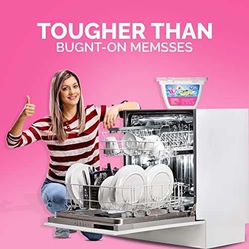 Image of W Home 3-in-1 Dishwasher Pods for a Spotless Clean - 72 Count Total, 24 Pods /Each Enzyme-Powered Free & Clear Detergent for Residue-Free Dishes - Pack of 3