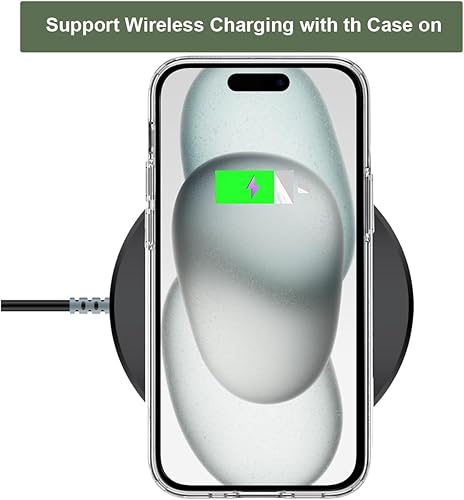 Miniatura 9 de Unov Funda compatible con iPhone 15 Plus, transparente con diseño en relieve, patrón floral en relieve, TPU suave, parachoques delgado, protector de