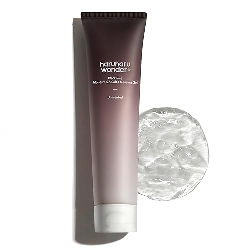 Black Rice Moisture 5.5 Gel limpiador suave, limpiador diario de espuma suave, bajo 5.5pH, equilibrio de humedad, sin jabón, para pieles sensibles,