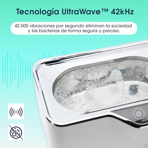 Férula Dental y joyas siempre limpias sin dañarlas usando el ultrasonidos ZENT DeepClean+ 3