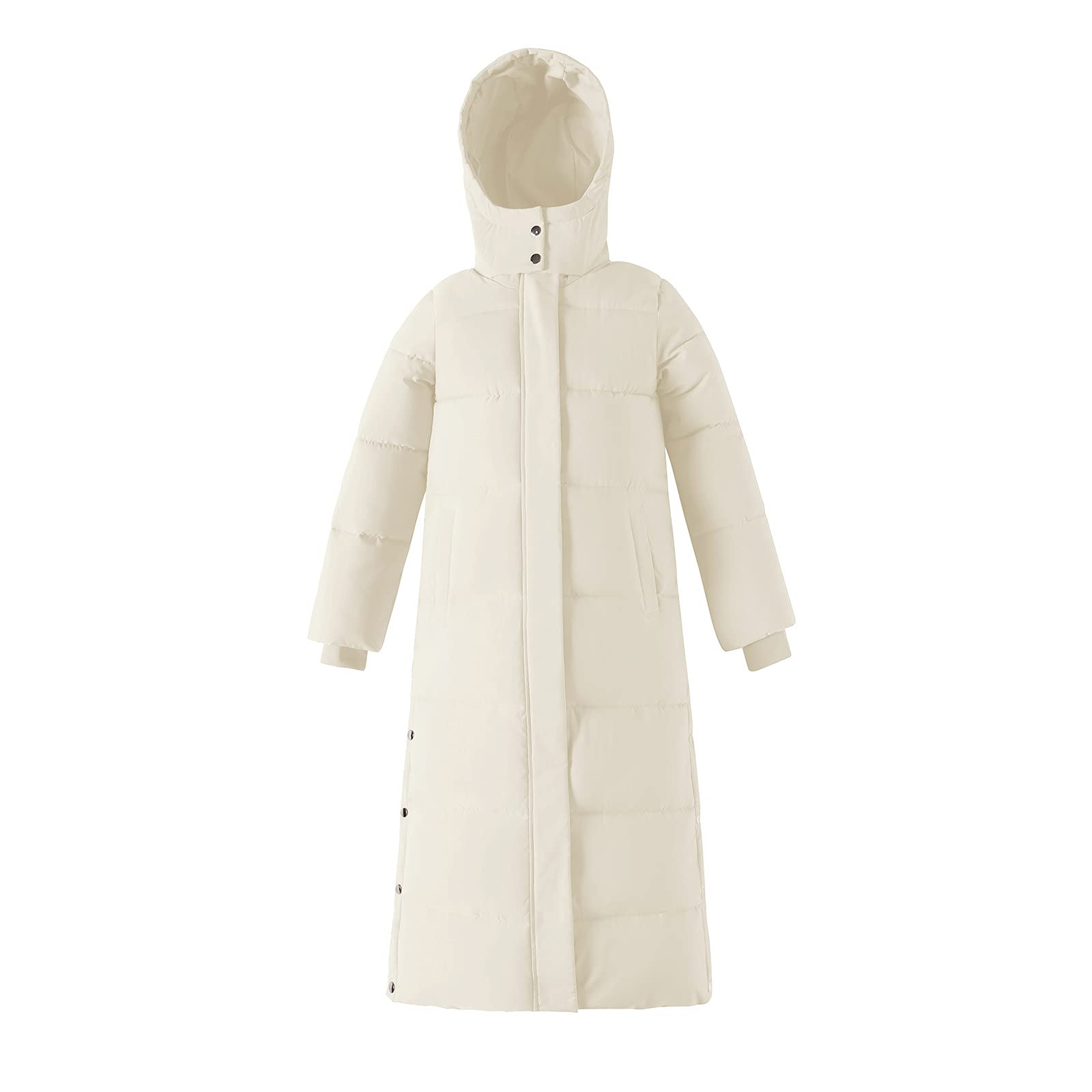 Giacca Invernale Donna Lunga Giacca Donna Cappotti Invernali Caldi Da Tinta Unita Cappotto Elegante Alla In Cotone Addensato Trapuntato Piumino Lungo Da Cappottino Invernale