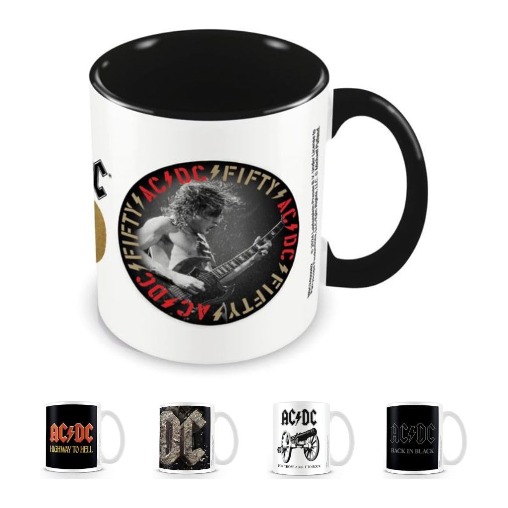 AC/DC (50th Anniversary) Black Coloured Inner Mug