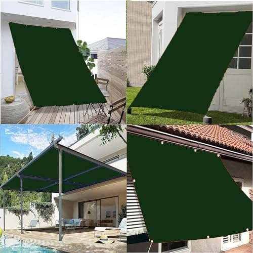 Toile Ombrage 5x7m Imperméable Verte | Filet Anti-UV avec Oeillets - 4