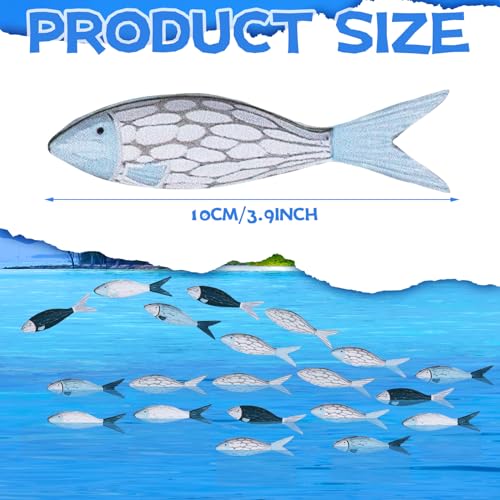 Blulu 20 Pcs Summer Coastal Metal Fish Wall Art - Modern Beach Themed Ocean Wall Decoration for Bedroom & Living Room (Vibrant Color) - Image 5