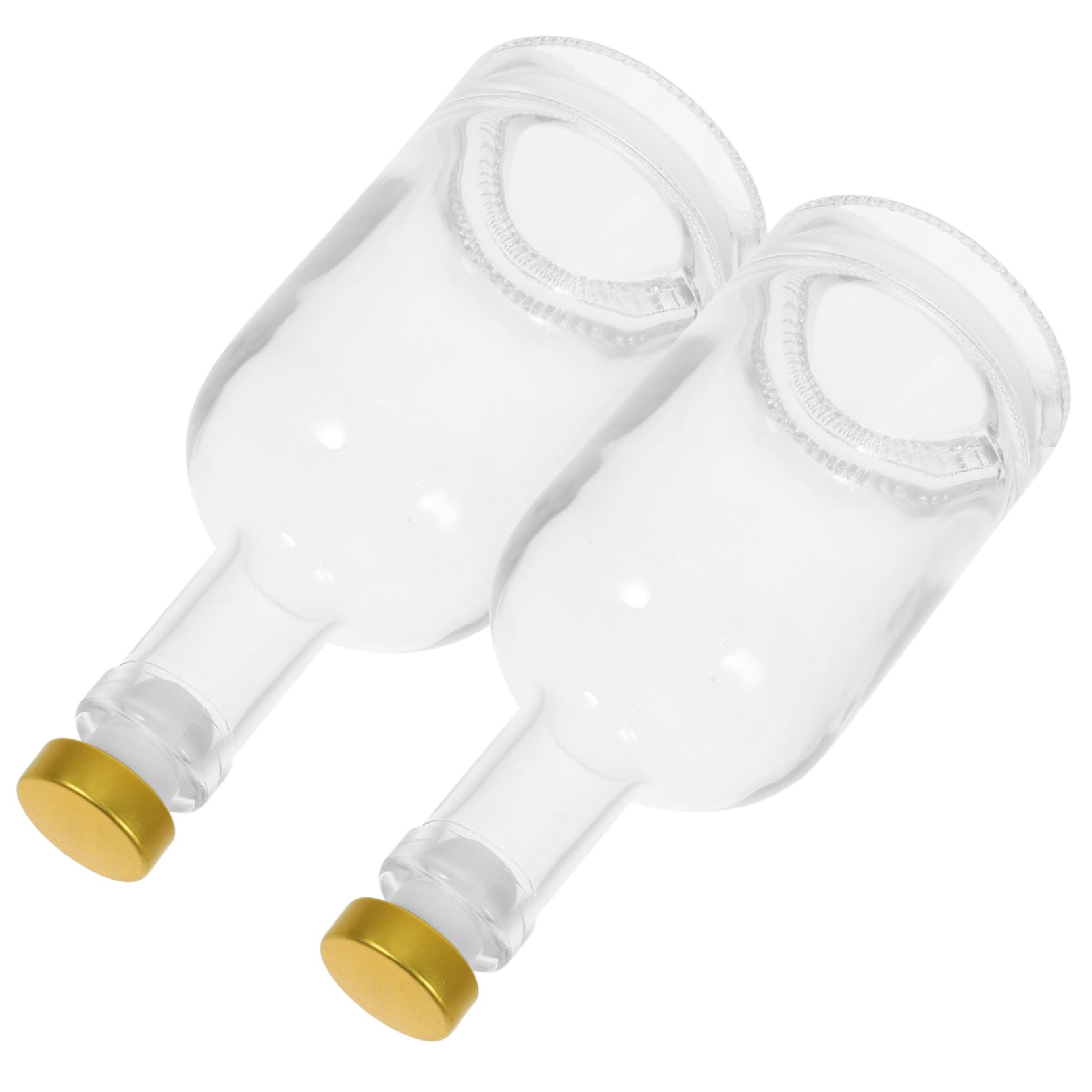 Garneck Thick Bottom Wine Bottle Set 2pcs Vodka Bottle Sturdy Construction for Use