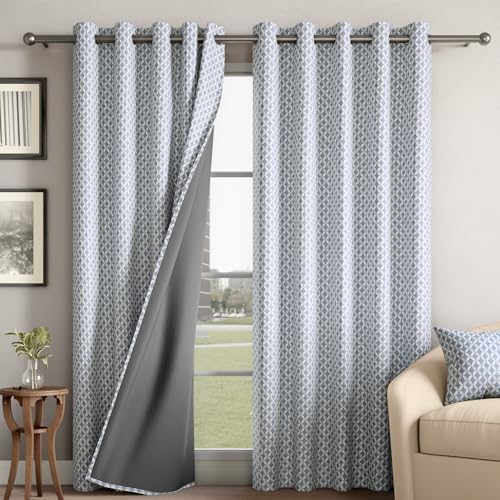Image of Wakefit Designer Jacquard Blackout Curtain | 7X 4.3 ft | Set of 1 | Blocks up to 99% of Light | Double Layered Fabric | Woven, Not Printed | Helps Reduce Noise | Machine Washable | Virginia