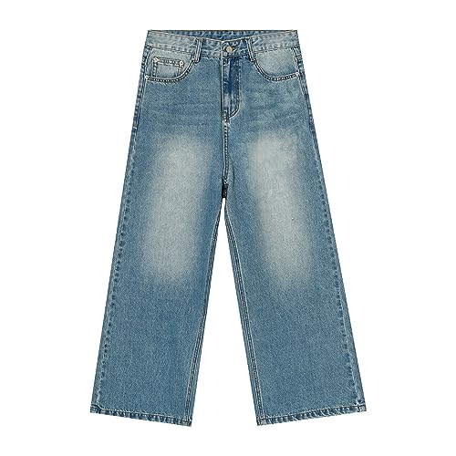 Jeans homme casual loose avec jambes larges pour un confort maximal au travail