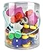 Liberty Imports 12 Pack Soft Animal Cars, Rubber Mini Toy Vehicles Push and Go Baby Cars with Wheels in Storage Bucket, Party Favors for Toddlers Kids Imaginative Play